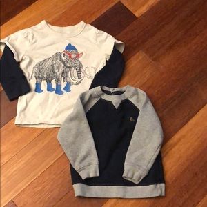 Gap long sleeve shirt and sweatshirt